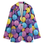 Sweet Candy Ball Pattern Print Women's Blazer