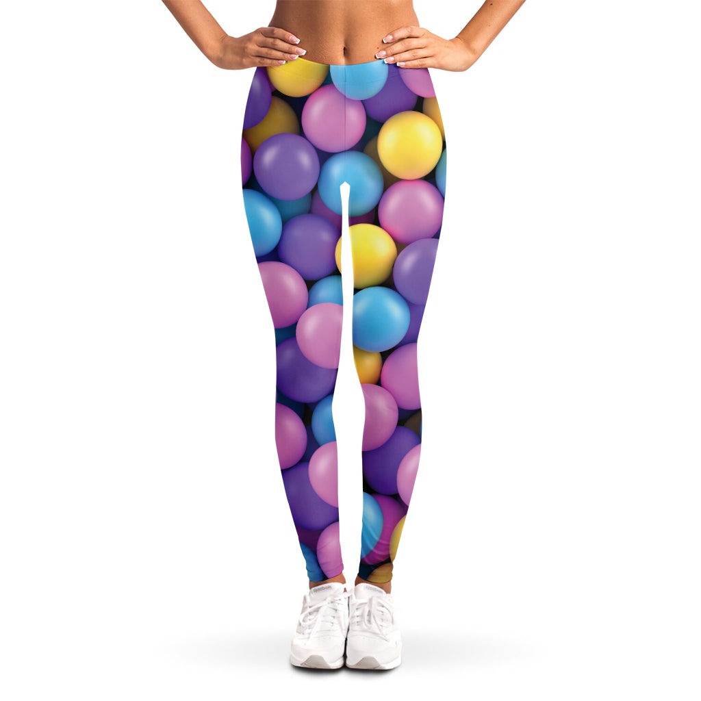 Sweet Candy Ball Pattern Print Women's Leggings