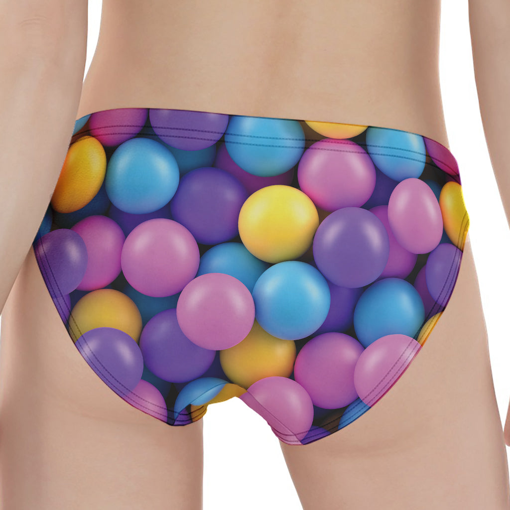 Sweet Candy Ball Pattern Print Women's Panties