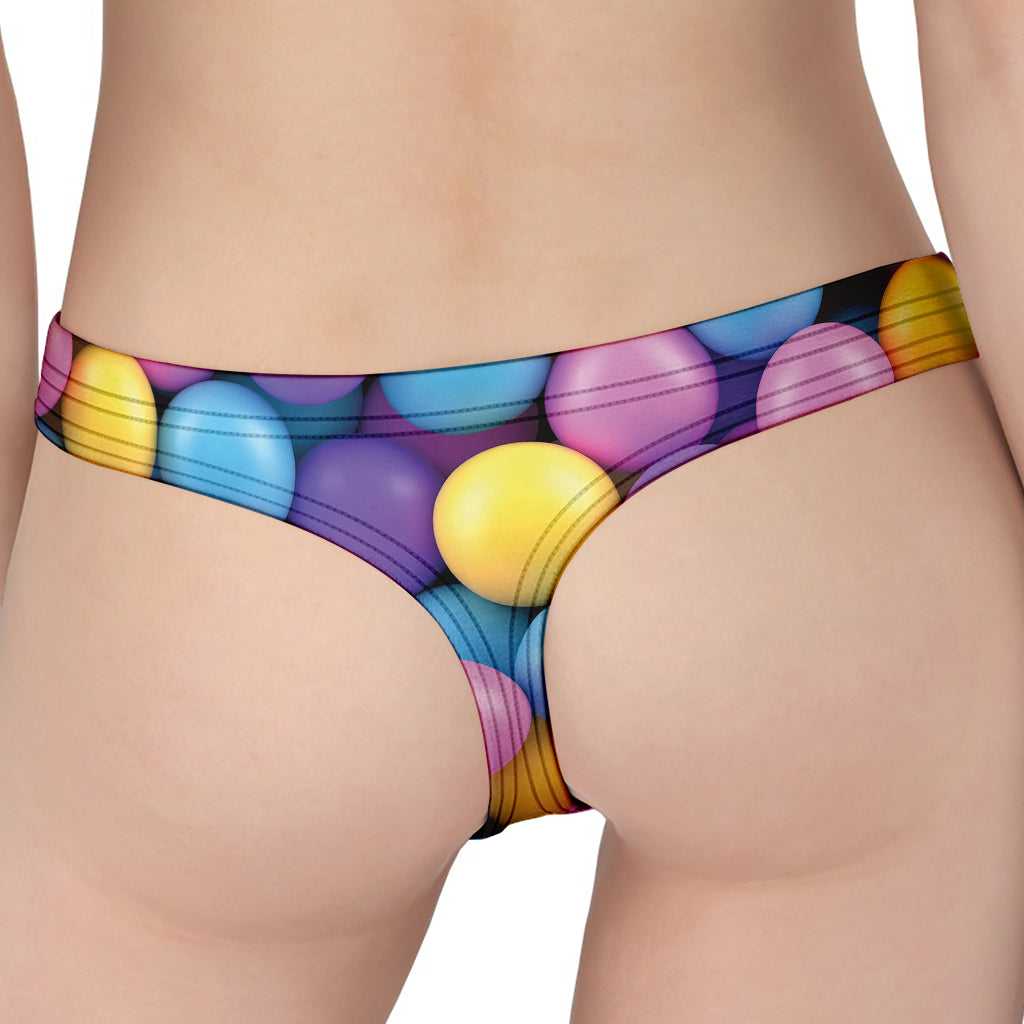 Sweet Candy Ball Pattern Print Women's Thong