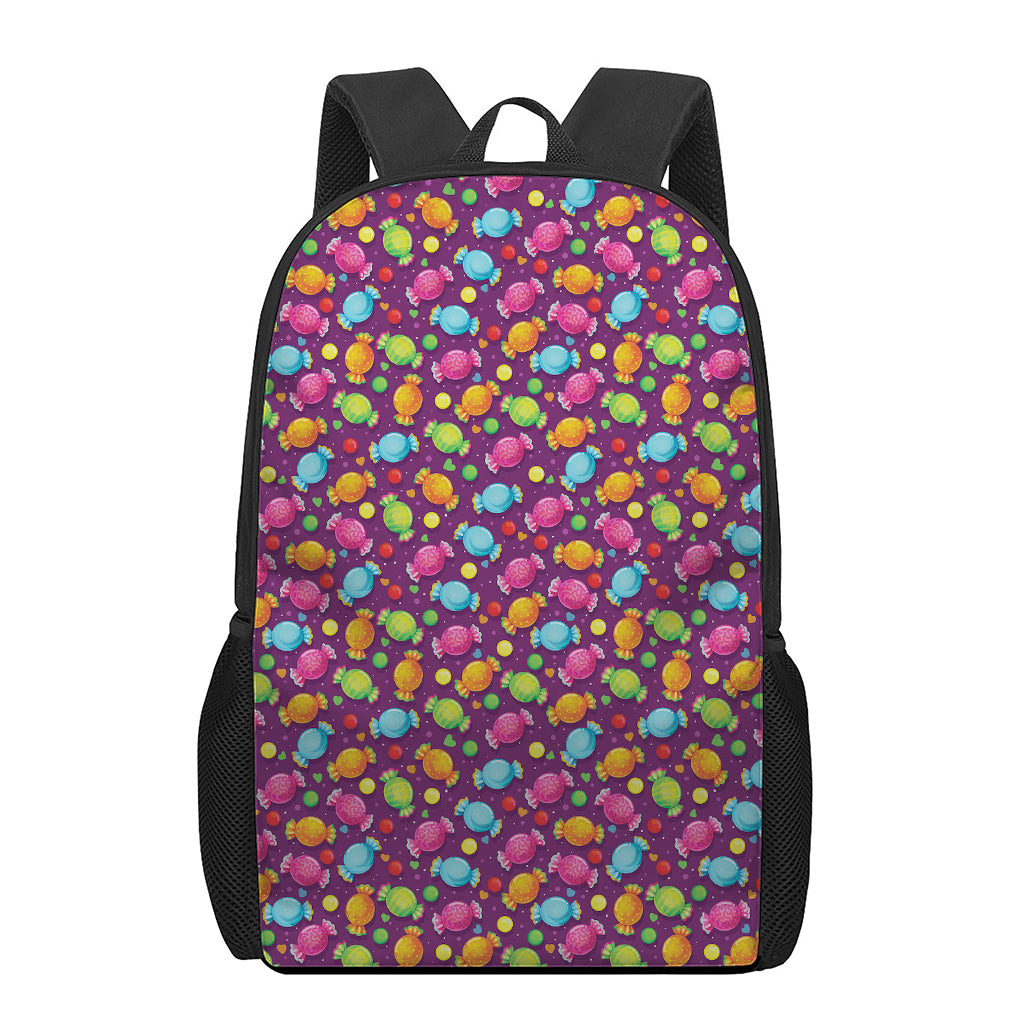 Sweet Candy Pattern Print 17 Inch Backpack