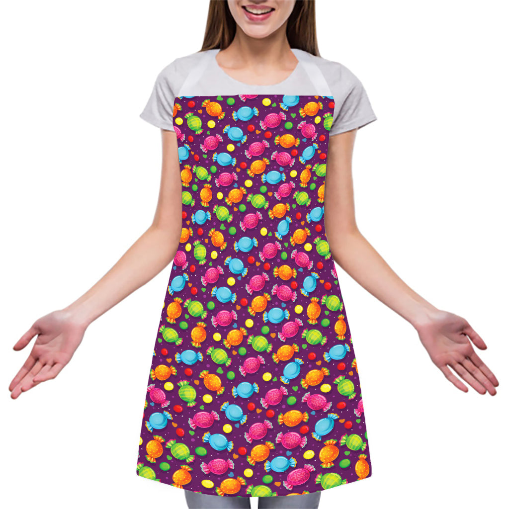 Sweet Candy Pattern Print Adjustable Apron