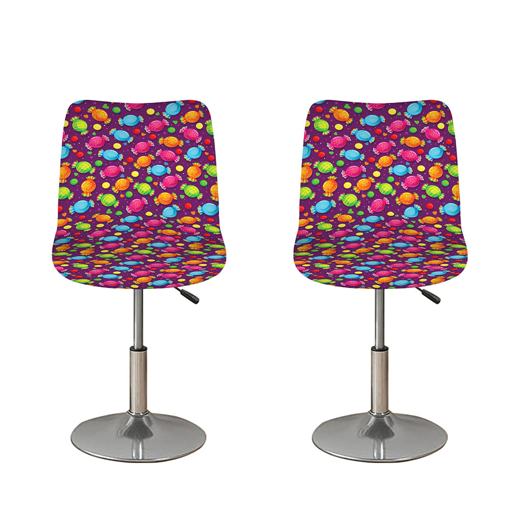 Sweet Candy Pattern Print Bar Stool Covers