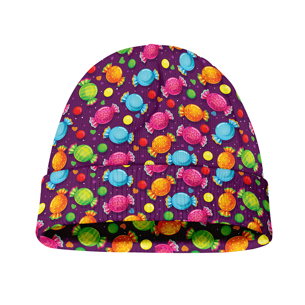 Sweet Candy Pattern Print Beanie