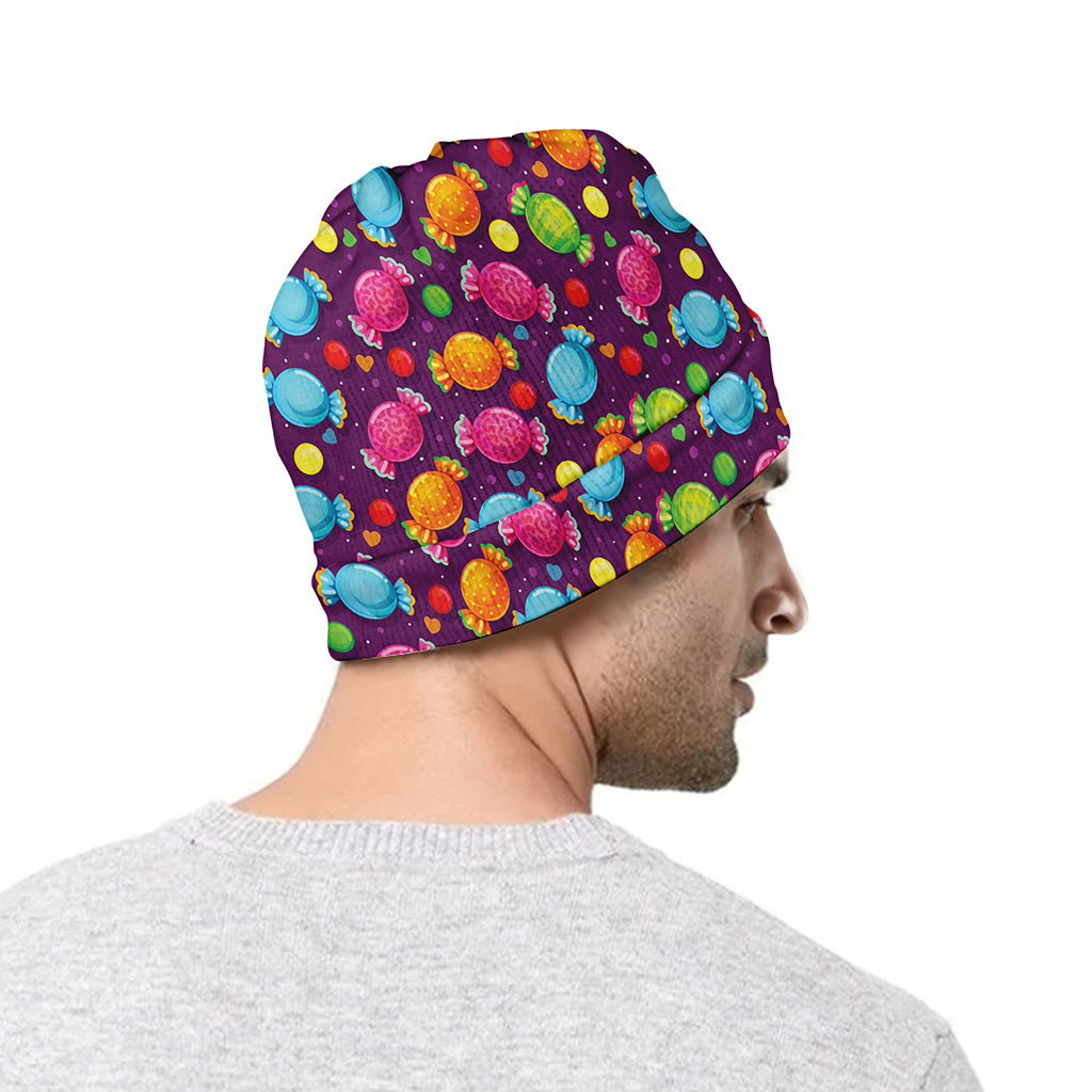 Sweet Candy Pattern Print Beanie