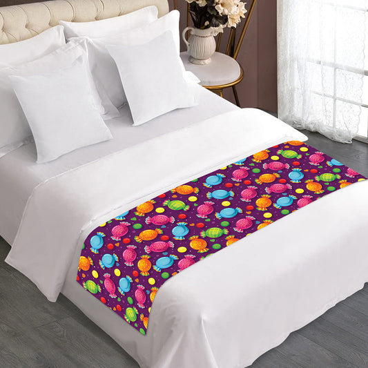 Sweet Candy Pattern Print Bed Runner
