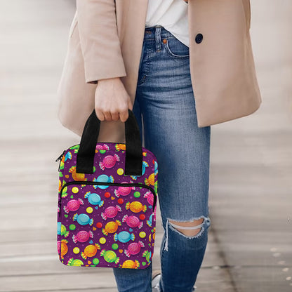 Sweet Candy Pattern Print Bible Tote Bag