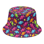 Sweet Candy Pattern Print Bucket Hat