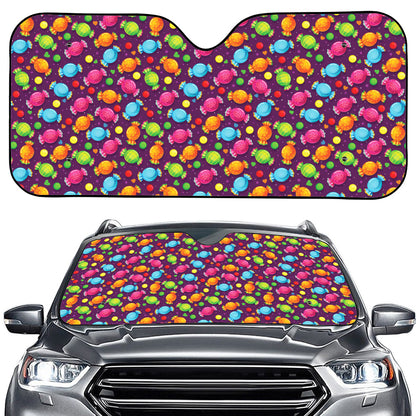 Sweet Candy Pattern Print Car Windshield Sun Shade