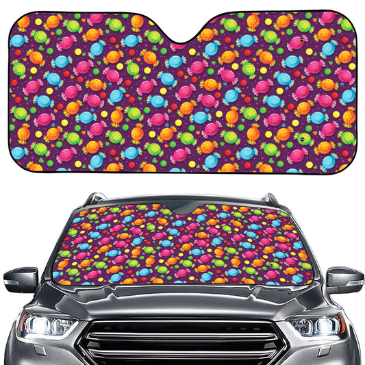Sweet Candy Pattern Print Car Windshield Sun Shade