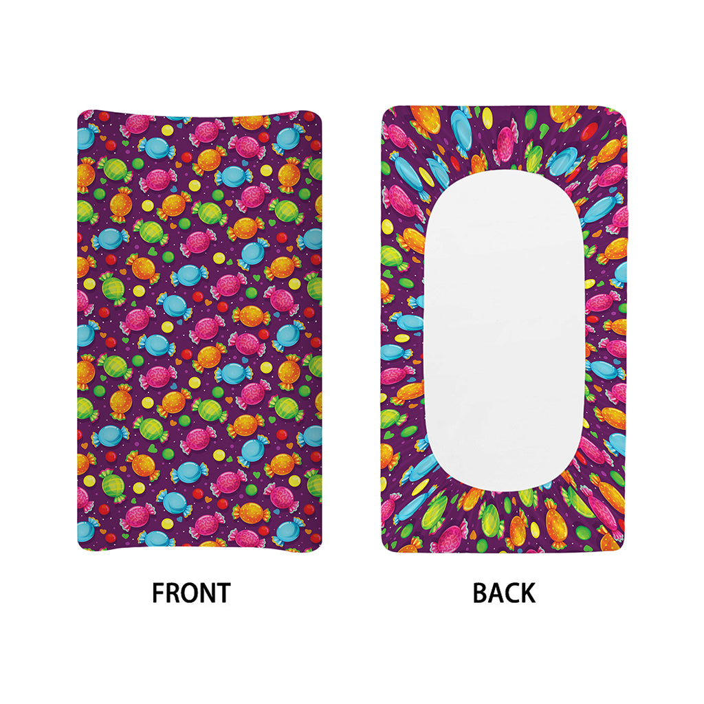 Sweet Candy Pattern Print Changing Pad Cover