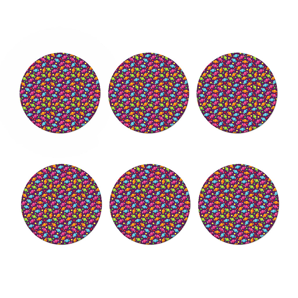 Sweet Candy Pattern Print Coaster Set