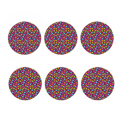 Sweet Candy Pattern Print Coaster Set