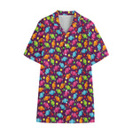 Sweet Candy Pattern Print Cotton Hawaiian Shirt