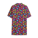 Sweet Candy Pattern Print Cotton Hawaiian Shirt