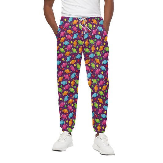Sweet Candy Pattern Print Cotton Pants
