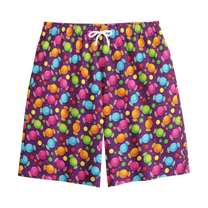 Sweet Candy Pattern Print Cotton Shorts