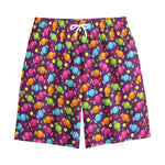 Sweet Candy Pattern Print Cotton Shorts