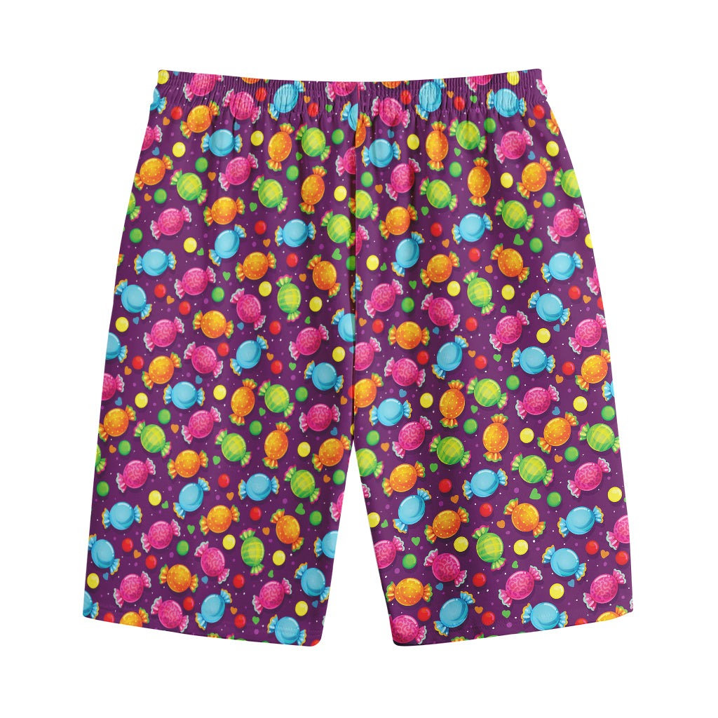Sweet Candy Pattern Print Cotton Shorts