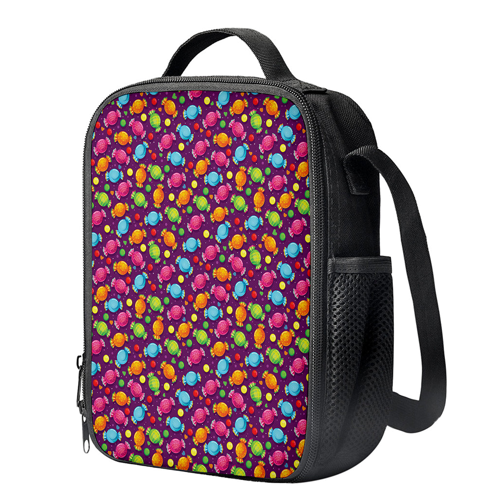 Sweet Candy Pattern Print Crossbody Lunch Bag