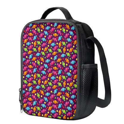 Sweet Candy Pattern Print Crossbody Lunch Bag