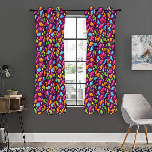 Sweet Candy Pattern Print Curtain