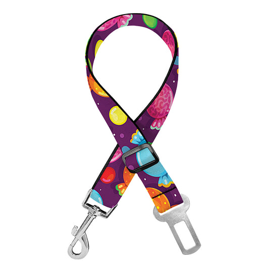 Sweet Candy Pattern Print Dog Seat Belt