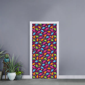 Sweet Candy Pattern Print Door Sticker