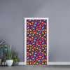 Sweet Candy Pattern Print Door Sticker