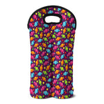 Sweet Candy Pattern Print Double Neoprene Wine Tote