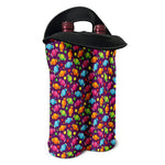 Sweet Candy Pattern Print Double Neoprene Wine Tote