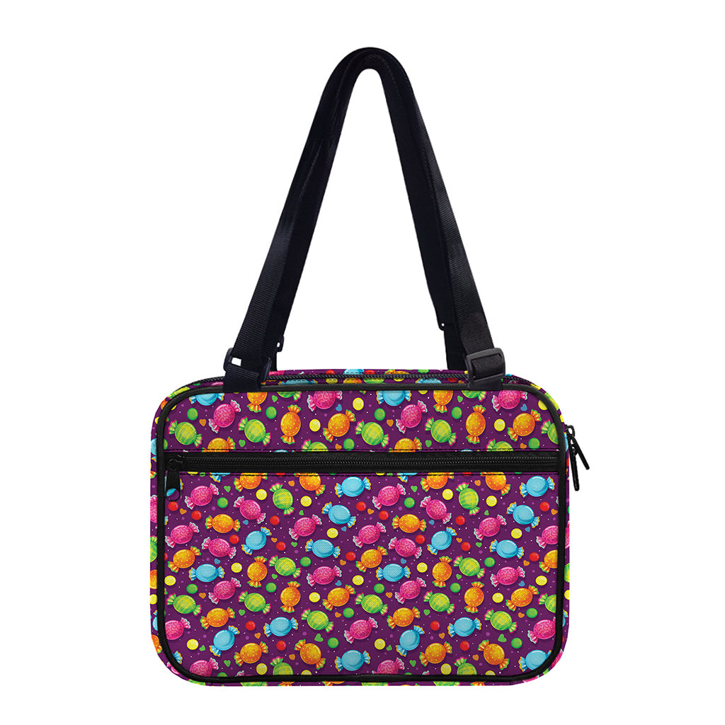 Sweet Candy Pattern Print Double Strap Bible Bag