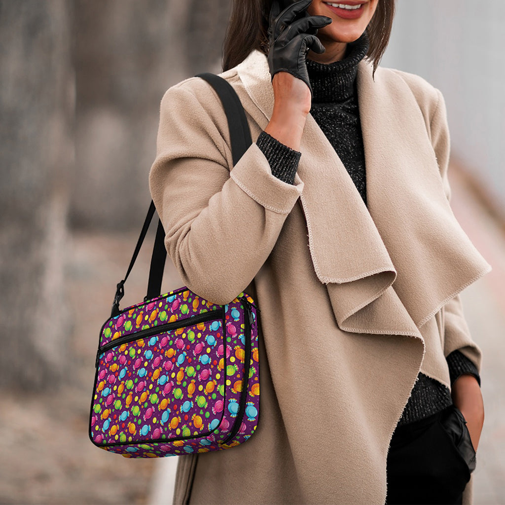 Sweet Candy Pattern Print Double Strap Bible Bag