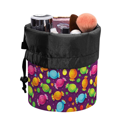 Sweet Candy Pattern Print Drawstring Makeup Bag