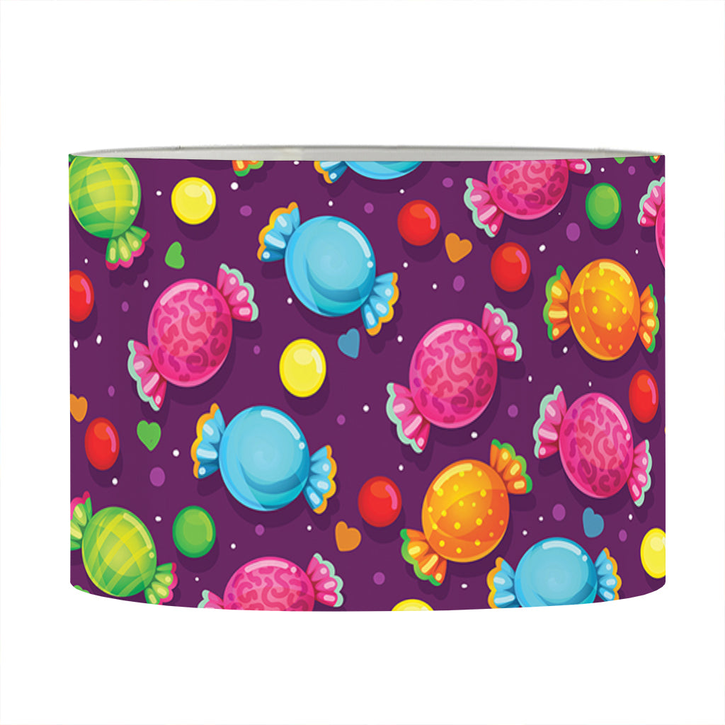 Sweet Candy Pattern Print Drum Lamp Shade