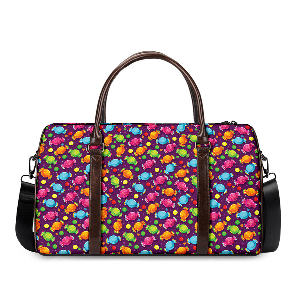 Sweet Candy Pattern Print Duffle Bag