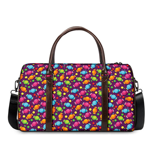 Sweet Candy Pattern Print Duffle Bag
