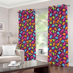 Sweet Candy Pattern Print Extra Wide Grommet Curtains