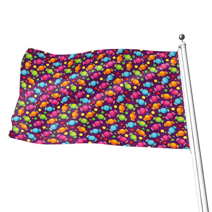 Sweet Candy Pattern Print Flag