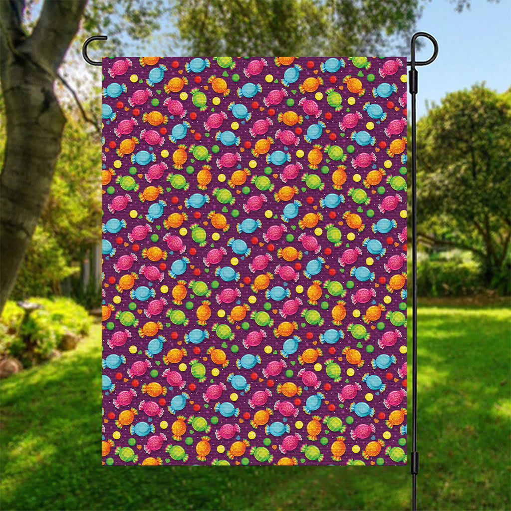Sweet Candy Pattern Print Garden Flag