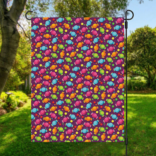 Sweet Candy Pattern Print Garden Flag