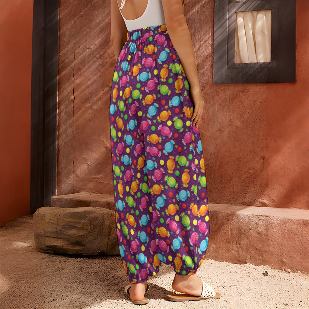 Sweet Candy Pattern Print Harem Pants