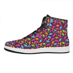 Sweet Candy Pattern Print High Top Leather Sneakers