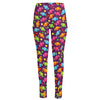 Sweet Candy Pattern Print High-Waisted Pocket Leggings