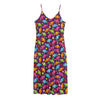 Sweet Candy Pattern Print Jersey Midi Cami Dress