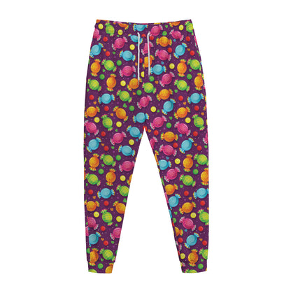 Sweet Candy Pattern Print Jogger Pants