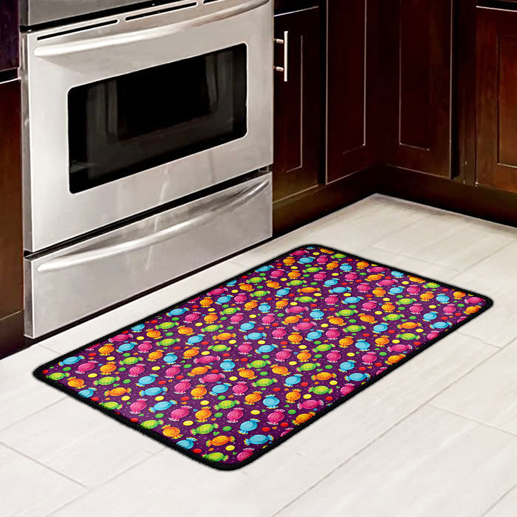 Sweet Candy Pattern Print Kitchen Mat