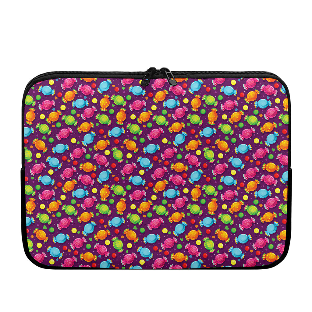 Sweet Candy Pattern Print Laptop Sleeve