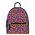 Sweet Candy Pattern Print Leather Backpack