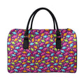 Sweet Candy Pattern Print Leather Duffel Bag